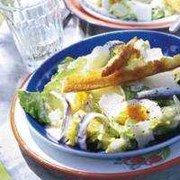 Serveersuggestie Snel­le cae­sar sa­la­de ****