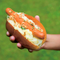 Serveersuggestie Hotdog met zuurkool
